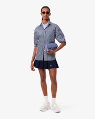 Áo Sơ Mi Lacoste Chính Hãng - Oversized Cotton Poplin Shirt - Màu Navy | JapanSport CF0215-51-6GI