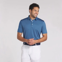Áo Polo Puma Chính Hãng - Fair Isle Trim Polo Blue Horizon - Màu Xanh | JapanSport 627640-02