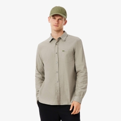 Áo Sơ Mi Lacoste Chính Hãng -  Regular Fit Cotton Shirt - Màu Xám | JapanSport  CH5152-51-J1K