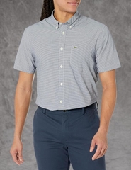 Áo Sơ Mi Lacoste Chính hãng - Gingham Fit Short-Sleeve Shirt - Màu Xanh | JapanSport CH5622-51-522