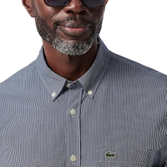 Áo Sơ Mi Lacoste Chính hãng - Gingham Fit Short-Sleeve Shirt - Màu Xanh | JapanSport CH5622-51-522