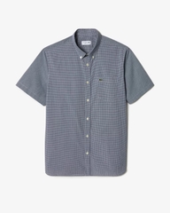 Áo Sơ Mi Lacoste Chính hãng - Gingham Fit Short-Sleeve Shirt - Màu Xanh | JapanSport CH5622-51-522