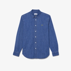 Áo Sơ Mi Lacoste Chính Hãng - Regular Fit Denim Shirt - Màu Navy | JapanSport CH0197-51-QJH