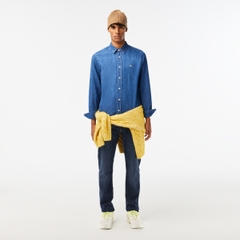 Áo Sơ Mi Lacoste Chính Hãng - Regular Fit Denim Shirt - Màu Navy | JapanSport CH0197-51-QJH