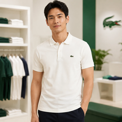Áo Polo Lacoste Chính hãng - Men's Regular Fit Terry Polo - Màu Trắng | JapanSport PH7571-51-70V