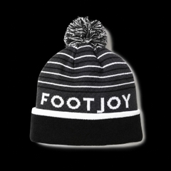 Mũ Len FootJoy Chính Hãng - FJ Striped Pom Pom Beanie - Màu Xám | JapanSport 36236