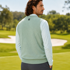 Áo Vest FOOTJOY Chính Hãng - Áo gile len golf nam cổ tròn - Màu Xanh Băng | JapanSport 38556 FJ-F25-M07