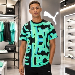 Áo Phông Puma Chính hãng - Mercedes AMG Petronas F1™ Team Neon - Màu Xanh/Đen | JapanSport 627583-01