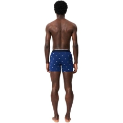 Quần Boxer Lacoste Chính hãng - 3-Pack Cotton Boxer Briefs - Màu Xám/Navy/Đỏ | JapanSport 6H1294-51-W3T