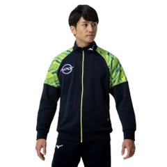 Áo Khoác Mizuno Chính Hãng - N-xt Warm-up Jacket - Màu Xanh lá/ Đen | JapanSport 32JCC210-14