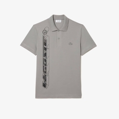 Áo Polo Lacoste Nam Chính hãng - Signature 3D Lacoste Movement - Màu xám | JapanSport PH5526-51-KZW