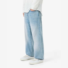 Quần Dài Lacoste Chính hãng - 5 Pocket Straight Cut Indigo Jeans - Màu Xanh Trắng | JapanSport HH2321-51-MKU