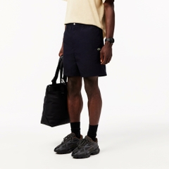 Quần Short Lacoste Chính hãng - Relaxed Fit Poplin - Màu Abysm Blue | JapanSport GH7220-51-HDE
