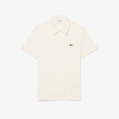 Áo Polo Lacoste Chính hãng - Slim Fit Cotton Polo Shirt - Màu Kem | JapanSport DH0732-51-ARS