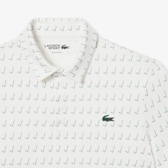 Áo Polo Golf Lacoste Nam Chính hãng - Regular Fit UV Protect Golf - Màu White / Green  | JapanSport DH5175-51-8IG