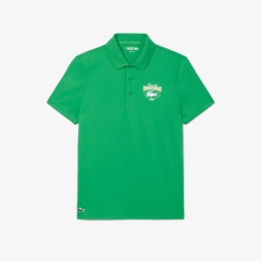 Áo Polo Lacoste Chính hãng - Regular Fit Miami Open Graphic - Màu Xanh | JapanSport DH8632-51-SIW