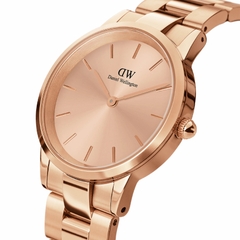 Đồng Hồ Daniel Wellington Nữ Chính Hãng - Iconic Link Rose Gold-tone Dial Ladies - Màu vàng | JapanSport DW00100401