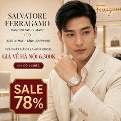 Đồng hồ Salvatore Ferragamo Chính hãng - Gancini 41mm – Kính Sapphire, Dây Thép - Nam | JapanSport  SFMP00722