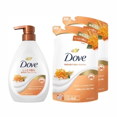 Set dầu gội Dove chính hãng - Rice Ferment & Kinmokusei - Hương hoa mộc hương | JapanSport
