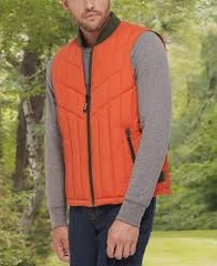 Áo Khoác Levi's Nam Chính Hãng - Quilted Utility Vest with Contrast Detailing - Màu Cam | JapanSport LM2RN393-ora