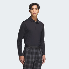 Áo Dài Tay Adidas Nam Chính Hãng - Jacquard Polo Long Sleeve - Màu Đen | JapanSport JN1238