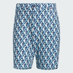 Quần Short Adidas Chính Hãng - Printed Shorts - Màu Xanh Trắng | JapanSport IN9027