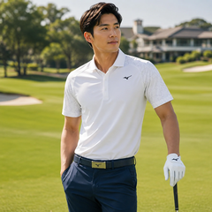 Áo Polo Mizuno Chính Hãng - Golf Nam Mizuno - Màu Trắng | JapanSport E2GAB008-01