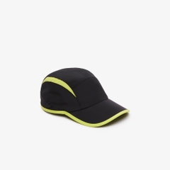 Mũ Lacoste Chính Hãng - Unisex Jockey Cap with Contrast Cutouts - Màu Đen/Vàng | JapanSport RK1486-51-IZ8