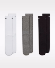 Set Tất Nike Chính Hãng - Everyday Cushioned Training Crew Socks - Xám - Đen - Trắng | JapanSport SX7664-964