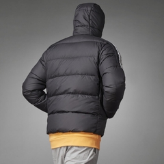 Áo Khoác Lông vũ Adidas Chính hãng - Essentials Midweight Down Hooded Jacket - Black | JapanSport GT9141