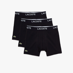 Quần Boxer Lacoste Chính hãng - Casual Classic 3 Pack Cotton Stretch Boxer Briefs - Màu Đen | JapanSport 6H9302-51-031