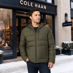 Áo Khoác Cole Haan Nam Chính Hãng - Soft Shell Puffer Jacket Men - Màu Xanh | JapanSport 532SP839-AGN