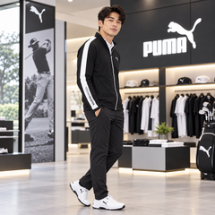 Áo Khoác Puma Chính Hãng -  PF Stretch Wind Mix FZ Jacket - Màu Đen  | JapanSport 630308-01
