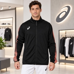 Áo Khoác Asics Chính Hãng - Training Jacket Slim Fit - Màu đen | JapanSport 2031A778