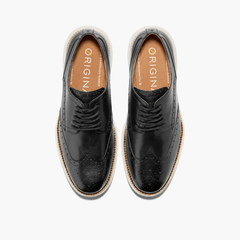Giày Cole Haan Nam Chính Hãng - ØriginalGrand Remastered Wingtip Oxfords - Màu Đen | JapanSport C39598