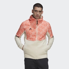 Áo khoác hoodie Adidas Nam Chính Hãng - Designed for Gameday Full-Zip Hoodie - Đỏ/Trắng | JapanSport HL3851
