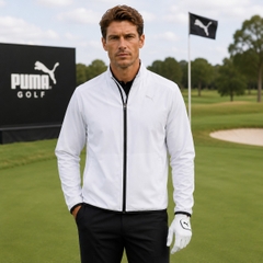 Áo Khoác Puma Chính Hãng - PF High Stretch Zip Jacket - Màu Trắng | JapanSport 627571-02