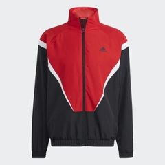 Bộ thể thao Adidas Nam Chính Hãng - SPORTSWEAR WOVEN NON-HOODED TRACK SUIT - Đen/Đỏ | JapanSport IJ6073