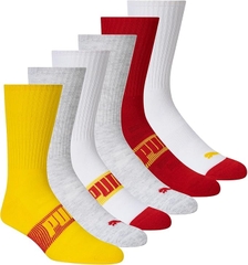Set 6 đôi Tất Puma Chính Hãng - PUMA International Soccer 2026 High-Top Athletic Socks - Màu Trắng/Đỏ/Vàng/Xám | JapanSport P602684BFFB9-700