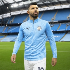 Áo Dài Tay Puma Chính hãng - Manchester City 1/4 Zip Training Top - Màu Xanh | JapanSport 781999-01