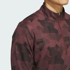 Áo Khoác Adidas Chính Hãng - Go-To Printed Quarter-Zip Sweatshirt - Màu Đỏ | JapanSport IK3018