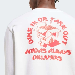 Áo Dài Tay Adidas Nam Chính Hãng - Food fortune cookie Graphic Sweatshirt - Màu Trắng| JapanSport  JW4347
