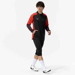 Áo Khoác Mizuno Chính Hãng - Mizuno Football Training Shirts - Màu Đen/Đỏ | JapanSport P2MCC035-96