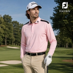 Áo Dài Tay FOOTJOY Chính Hãng - Golf Shoulder Line Long Sleeve Shirt - Màu Hồng | JapanSport 38587 FJ-F25-S03