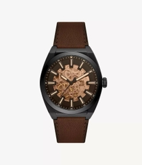 Đồng hồ nam Fossil Chính hãng - Everett Automatic Dark Brown LiteHide™ Leather - 42mm | JapanSport ME3207