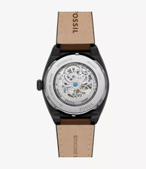 Đồng hồ nam Fossil Chính hãng - Everett Automatic Dark Brown LiteHide™ Leather - 42mm | JapanSport ME3207
