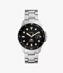 Đồng hồ Fossil Chính hãng - Blue Dive Three-Hand Date Stainless Steel Watch | JapanSport FS5952