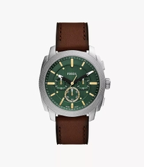 Đồng hồ Fossil Chính hãng - Machine Chronograph Brown Leather Watch | JapanSport FS6100