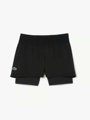 Quần Short Lacoste Chính hãng - Ultra Dry Lined Tennis Shorts - Màu Đen | JapanSport GF8598-51-C31