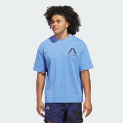 Áo Phông Adidas Nam Chính Hãng - Anthony Edwards GFX Schematic T-Shirt - Màu Xanh | JapanSport JM2681